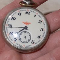 Стар руски джобен часовник Мълния с влак, снимка 4 - Антикварни и старинни предмети - 44034127