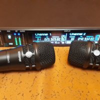 Двоен безжичен микрофон SHURE AD4D - ksm8, akg, rcf, dynacord, fbt, wireless, снимка 8 - Микрофони - 43106458