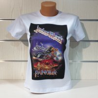 Нова дамска тениска с дигитален печат на музикалната група Judas Priest - Painkiller , снимка 3 - Тениски - 37176575