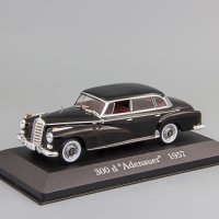 Mercedes-Benz 300 d Adenauer 1957 - мащаб 1:43 на DeAgostini моделът е нов в PVC дисплей-кейс, снимка 1 - Колекции - 43097052