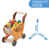 Пазарска количка за деца 42 части , Количка за хранителни стоки за деца , снимка 3 - Други - 38261634