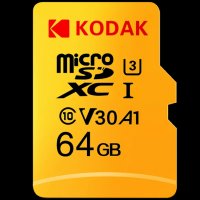 Микро sd карта, карта памет KODAK, 64 GB, 90 MB/секунда, снимка 1 - USB Flash памети - 40120609