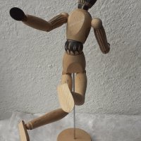 Дървен манекен 33 см фигура човек, снимка 2 - Статуетки - 36618689