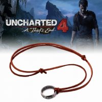 Верига Колие Медальон висулка Пръстен Uncharted 4 Нейтън Дрейк, снимка 2 - Колиета, медальони, синджири - 36634377