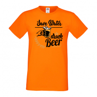 Мъжка тениска Save Water Drink Beer 4,Бира,Бирфест,Beerfest,Подарък,Изненада,Рожден Ден, снимка 7 - Тениски - 36387452