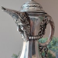 RRR Много рядка сребърна кана/ 19 век/сребро, злато, чаша, снимка 8 - Антикварни и старинни предмети - 36497082