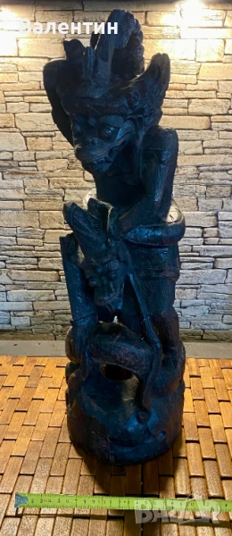 #0014# Антична скулптура от абаносово дърво, Китай., снимка 1