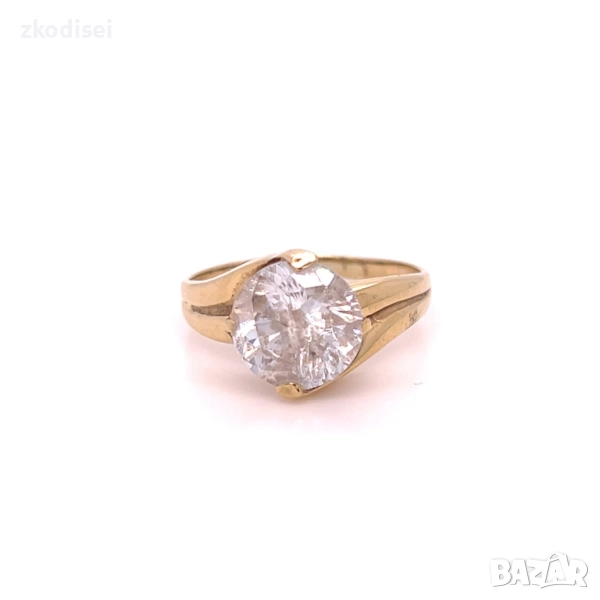 Златен дамски пръстен 3,11гр. размер:51 14кр. проба:585 модел:33865-2, снимка 1