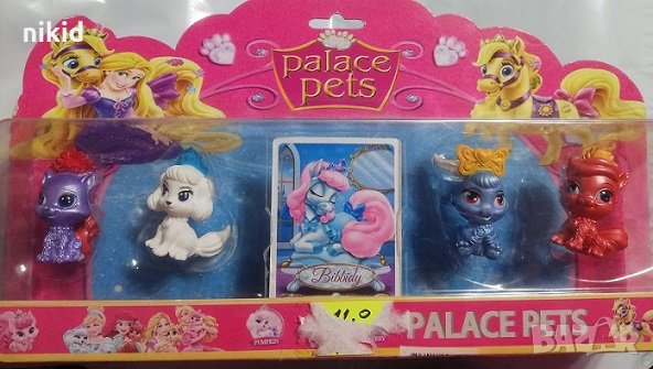 4 бр palace pets Палас Петс кученца пластмасови играчки PVC фигурки топери за игра и украса торта, снимка 1