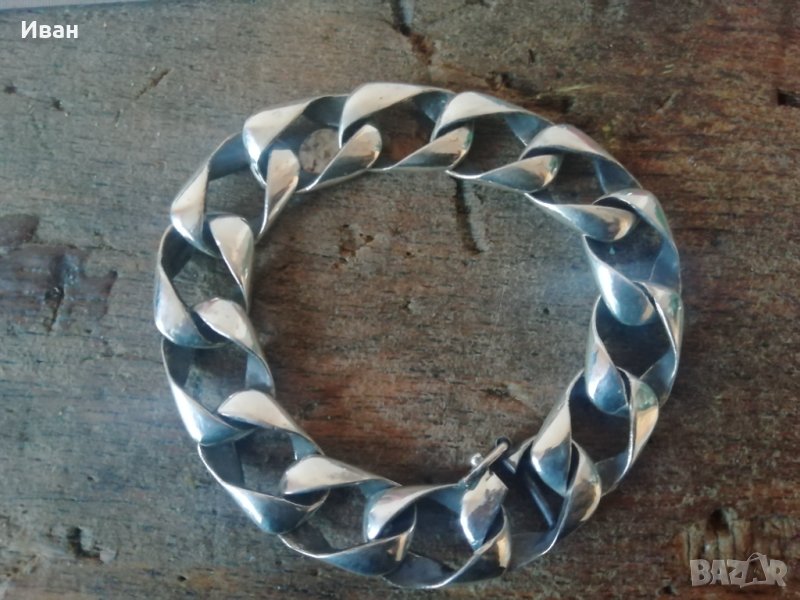 Сребърна гривна , снимка 1