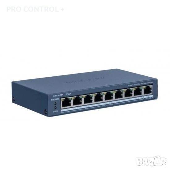 Продавам POE SWITCH HIKVISION DS-3E1309P-EI/M, 8X100MBPS POE +1XGIGABIT NETWORK RJ45 UP, снимка 1