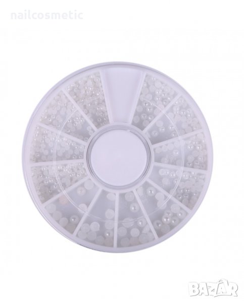 Палитра бели перлички хамелеон 2мм, снимка 1