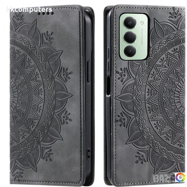 Кожен калъф-портфейл с Протектор за Xiaomi Redmi 15 5G/ 4G | Удароустойчив PU+TPU, Стойка, Магнитно , снимка 1