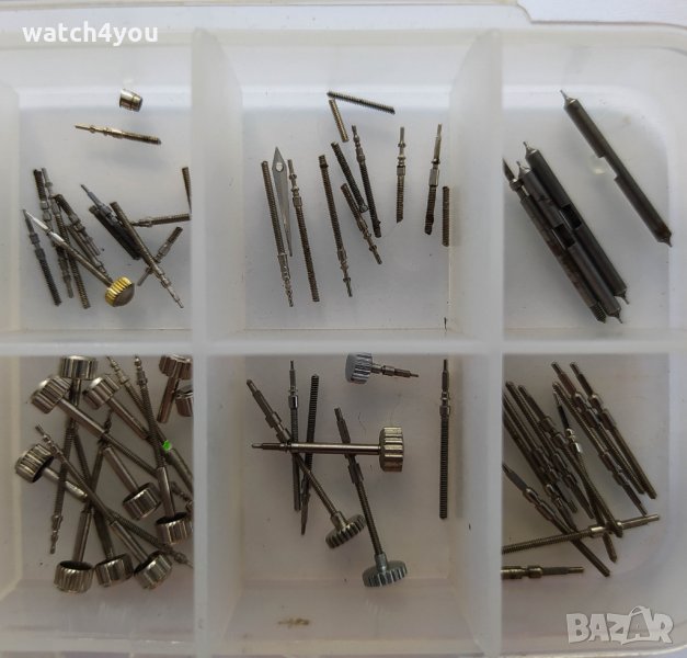 РЕМОНТОАРИ КОРОНКИ ЗА ЧАСОВНИЦИ.WATCH STEMS.РЕМОНТОАР КОРОНКА MOLNIJA RAKETA POLJOT WOSTOK SEIKO QQ, снимка 1