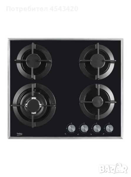 Нов! Газов плот BEKO Pro HCLW64222S Gas Hob, снимка 1