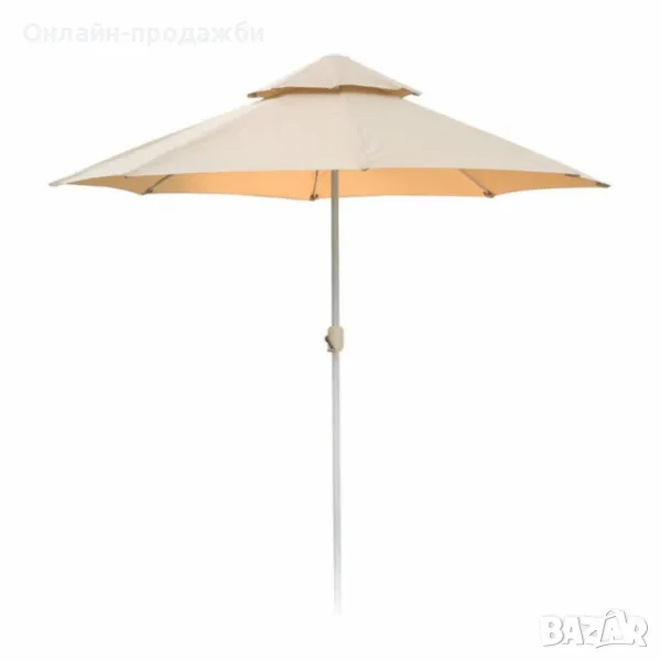 Плажен чадър Кафяв – 220см/270см диаметър NS , снимка 1