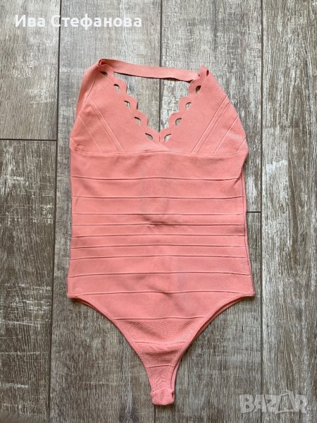 Жестоко ново бандажно боди цвят праскова , снимка 1