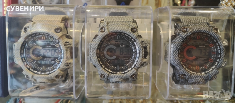 Мъжки водоустойчив часовник в плексигласова кутия, снимка 1