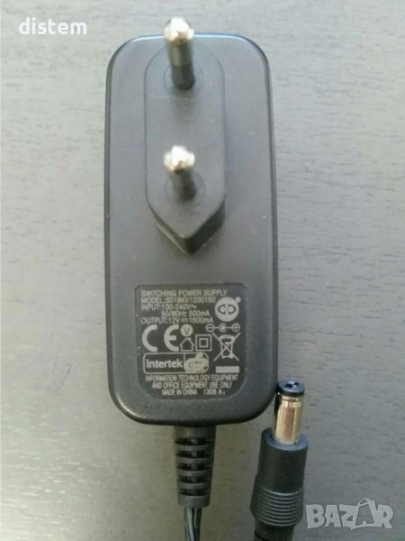 SWITCHING POWER  PS18K1201500UE Вход за превключващ адаптер 100-240Vac 50/60Hz500mA Изход 12V 1500mA, снимка 1