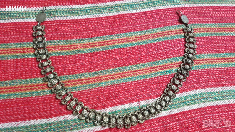 Сребърен кордон ланец , снимка 1