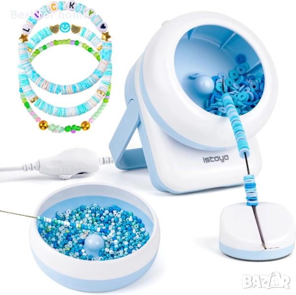 STOYO Електрическа въртяща се машина за мъниста за изработка на бижута, снимка 1