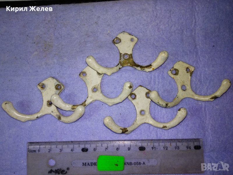 ЛОТ ПЕТ СТАРИ ВИНТИДЖ МОДЕЛ БРОНЗОВИ ЗАКАЧАЛКИ За ПОРТМАНТО 41296, снимка 1
