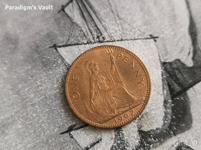 Монета - Великобритания - 1 пени | 1967г., снимка 1