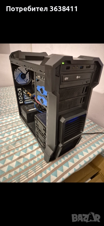 Геймърски компютър гаранция/i3 9100f 16GB,RX 480 4GB, 256GB SSD HDD 500GB, снимка 1