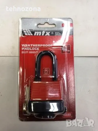 Катинар водозащитен гумиран c удължена скоба, 40mm, MTX 40, снимка 1