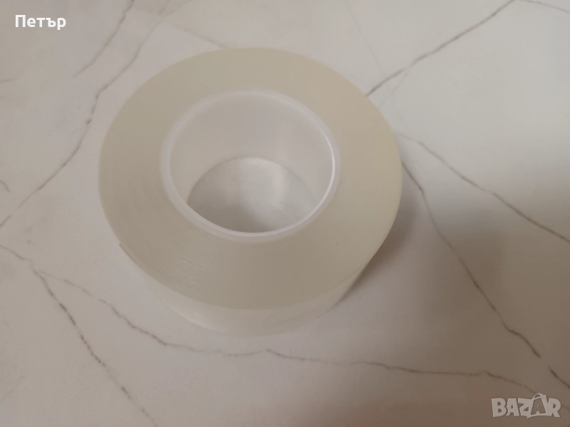 Двойнозалепващо прозрачно тиксо, водоустойчиво, снимка 1