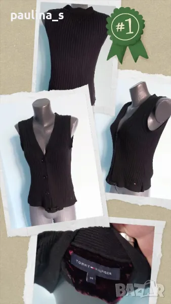 Два (2) броя / Дамски елек "Tommy Hilfiger" и "S'Oliver" / черен марков елек , снимка 1