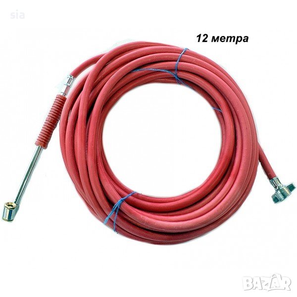 Маркуч за помпане гуми на камион - 12 метра с джак, снимка 1