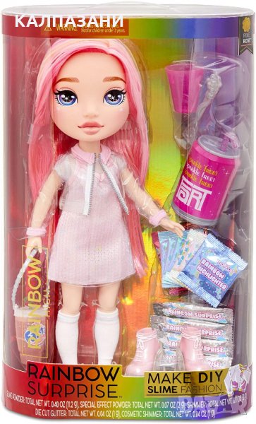 Pixie Rose Doll with DIY Slime Fashion - RAINBOW Surprise High 14-inch  559587, снимка 1