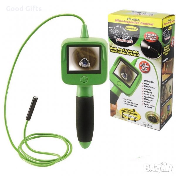Водоустойчив ендоскоп-мини камера за инспекция с цветен LCD екран IP29, снимка 1