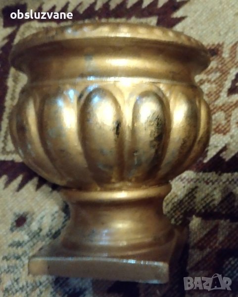 "Златна" саксия на пиадестал 💥, снимка 1