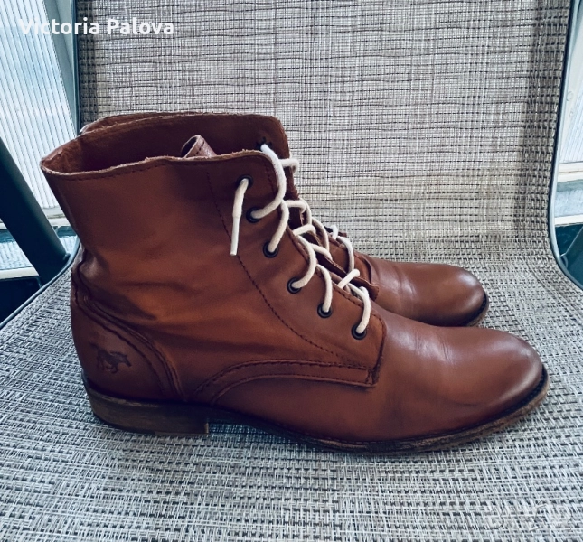 Боти MUSTANG естествена кожа, снимка 1