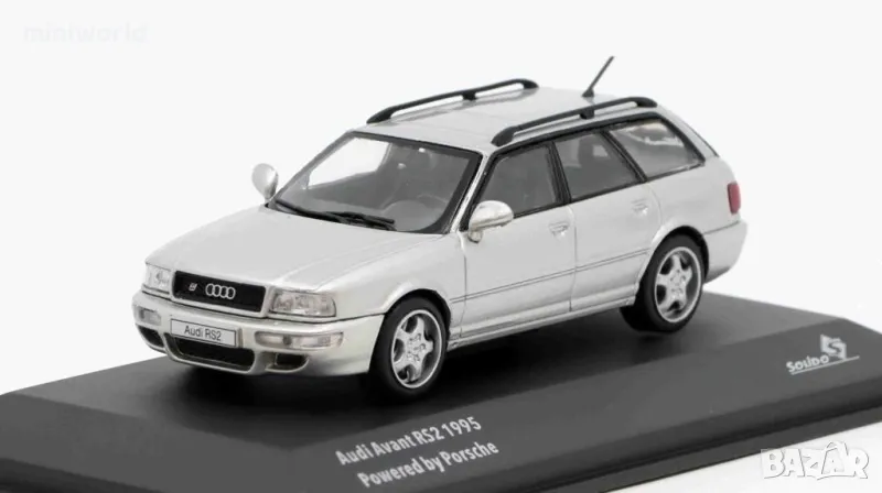 Audi A4 S2 Avant SW 1995 - мащаб 1:43 на Solido моделът е нов в PVC дисплей-кейс, снимка 1