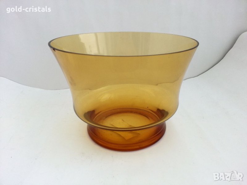 Стъклена купа фруктиера цветно стъкло, снимка 1