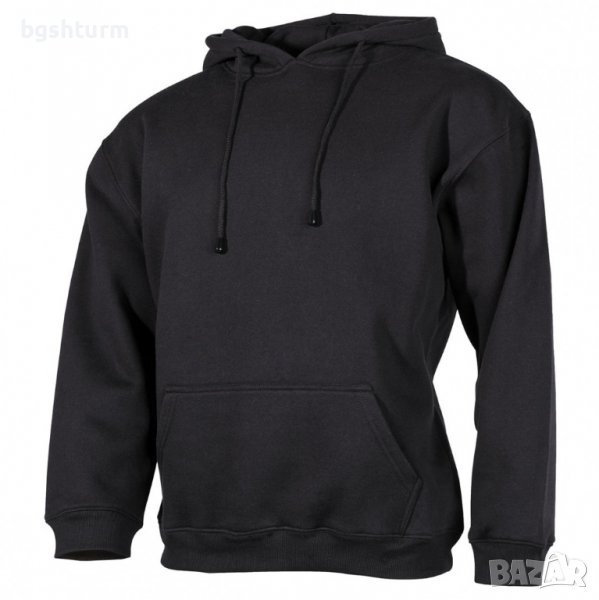 СУИЧЪР С КАЧУЛКА, 340 G/M², ЧЕРЕН, снимка 1