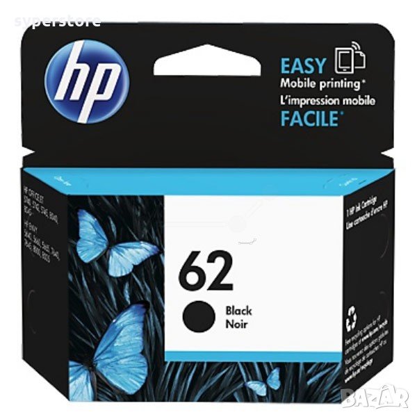Глава за принтер HP 62 Black,Черно  C2P04AE Оригинална мастило за HP Officejet Pro 7640 5640 5740, снимка 1