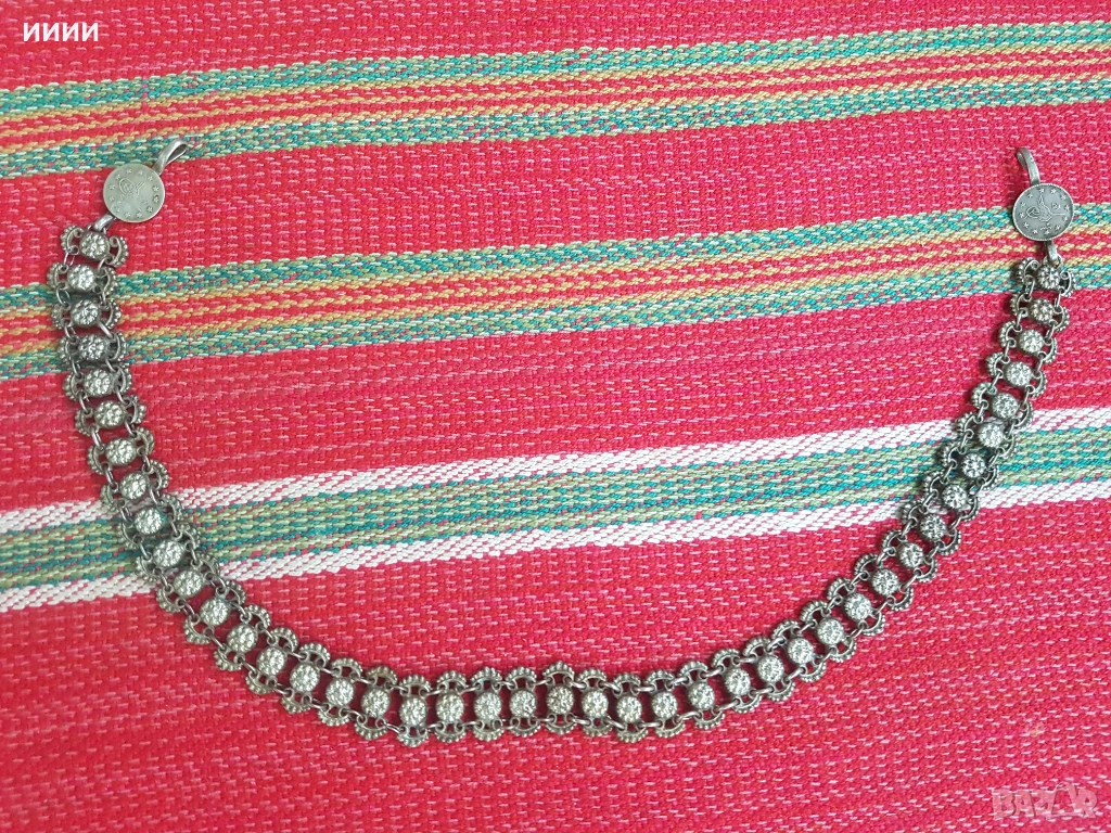 Сребърен кордон ланец, снимка 1