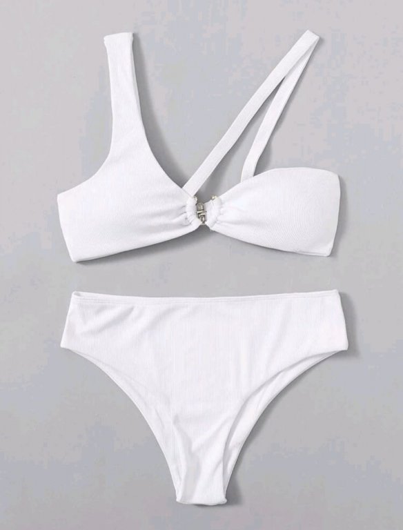 Бял бански рипс с едно рамо халка La Vela Beachwear в Бански костюми в гр.  Пловдив - ID35535201 — Bazar.bg