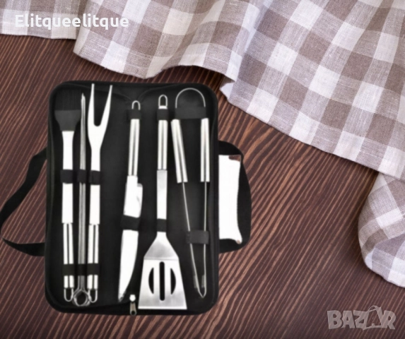 Комплект прибори за барбекю Bohmann, 7 части, снимка 3 - Други стоки за дома - 52276105