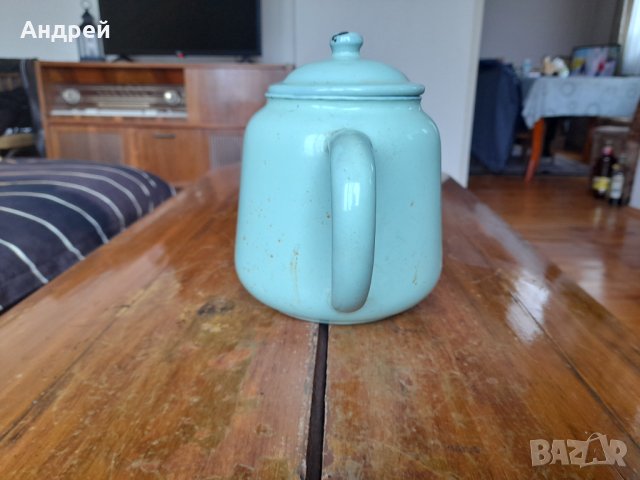 Стар емайлиран чайник #42, снимка 4 - Други ценни предмети - 43156023