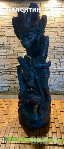 #0014# Антична скулптура от абаносово дърво, Китай.