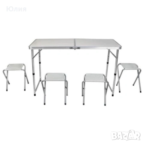 Сгъваема маса с 4 стола, снимка 2 - Къмпинг мебели - 53078101