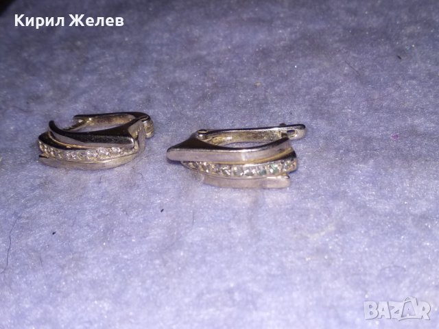 ПРЕКРАСНИ ДИЗАЙНЕРСКИ СРЕБЪРНИ СКЪПОЦЕННИ ОБЕЦИ РОДИРАНО СРЕБРО 925 с ФАСЕТИРАН ЦИРКОНИЙ 34389, снимка 14 - Обеци - 39665970