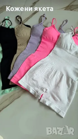 Оформящи къси гащеризони с тънки презрамки, снимка 4 - Гащеризони - 49657060