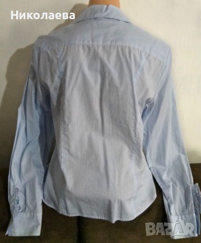 Риза в светло синьо и бяло- райе,L , снимка 3 - Ризи - 38173475
