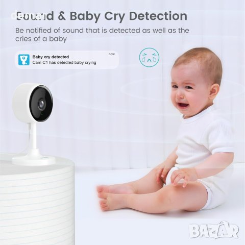 Камера за домашни любимци litokam, Камера за домашна охрана на закрито, снимка 5 - IP камери - 43972477